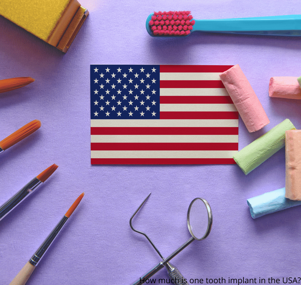 How much is one tooth implant in the USA?